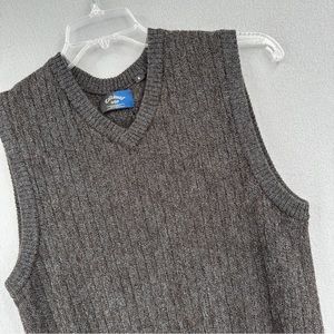 Callaway Golf Apparel Sweater Vest Outerwear Mens Medium V-Neck Gray Wool Knit